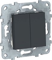 Выключатель без рамки Schneider Electric Unica New 2-кл. антрацит